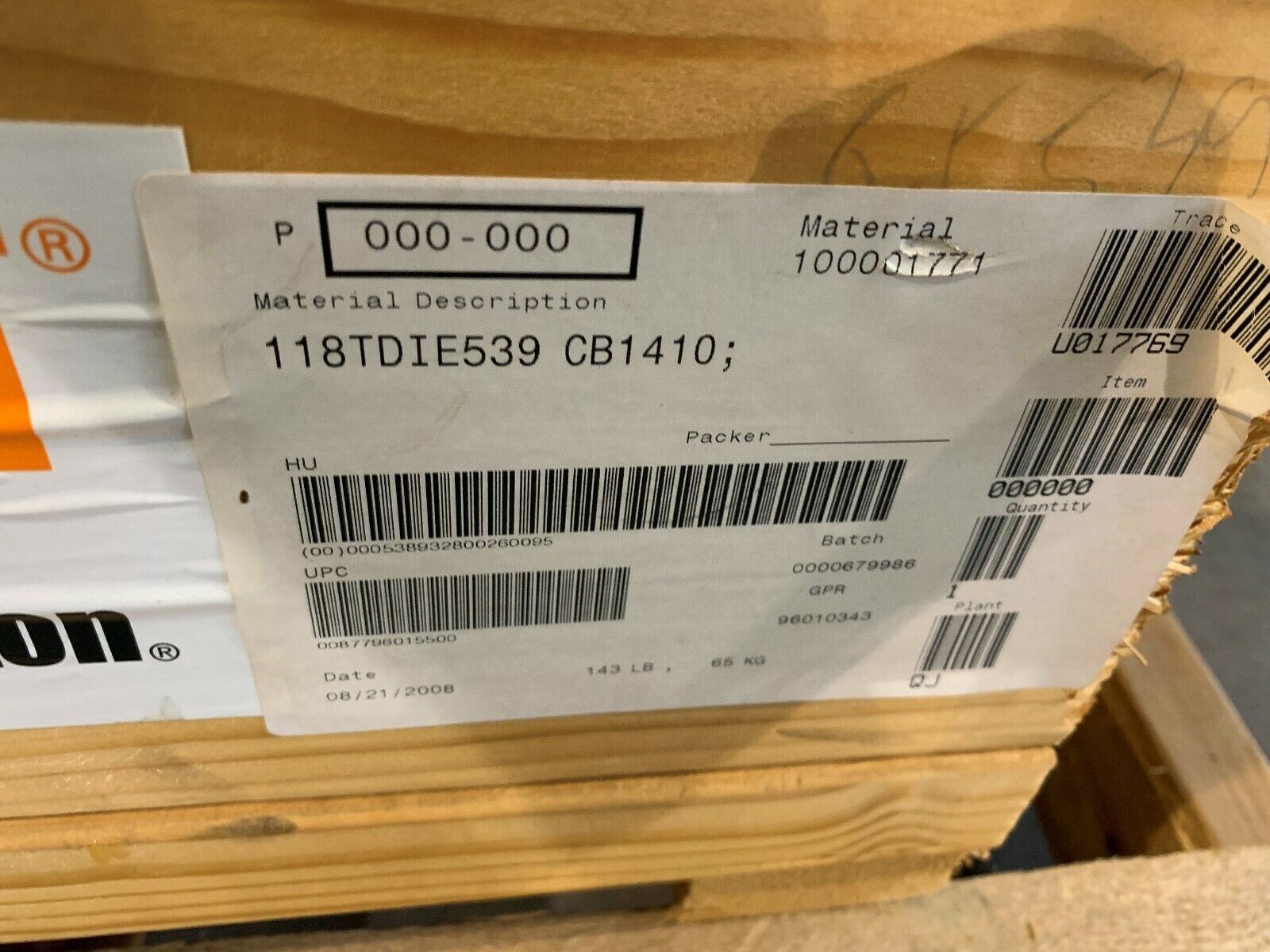 NEW IN BOX TIMKEN ROLLER BEARING 118TDIE539