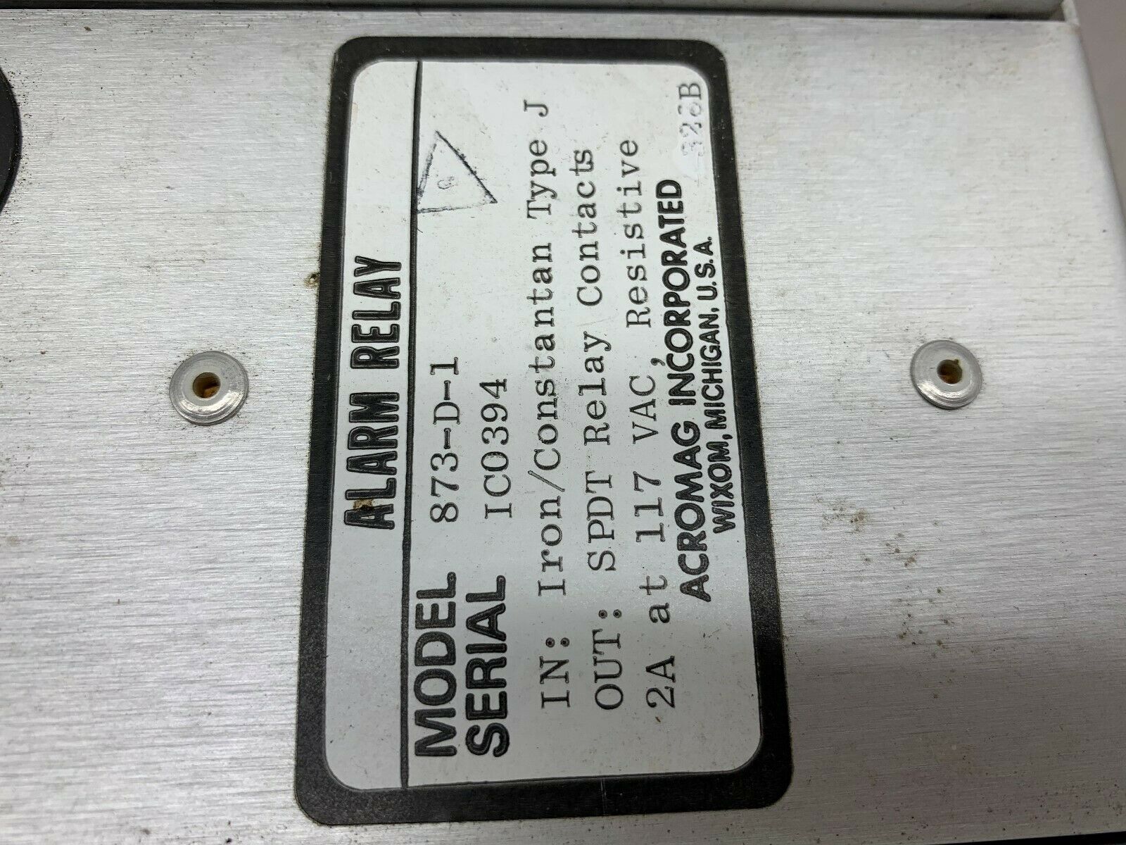 NEW NO BOX AROMAG ALARM RELAY 873-D-1