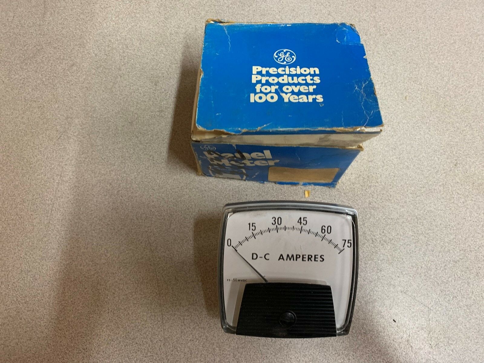 NEW IN BOX GE 0-75 ADC PANEL METER 250324ECPP