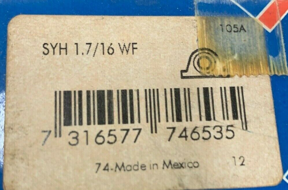 NEW IN BOX SKF PILLOW BLOCK BEARING SYH 1.7/16 WF