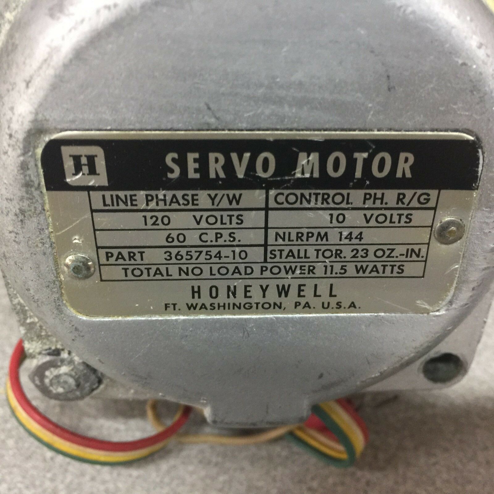 NEW NO BOX HONEYWELL SERVO MOTOR 365754-10