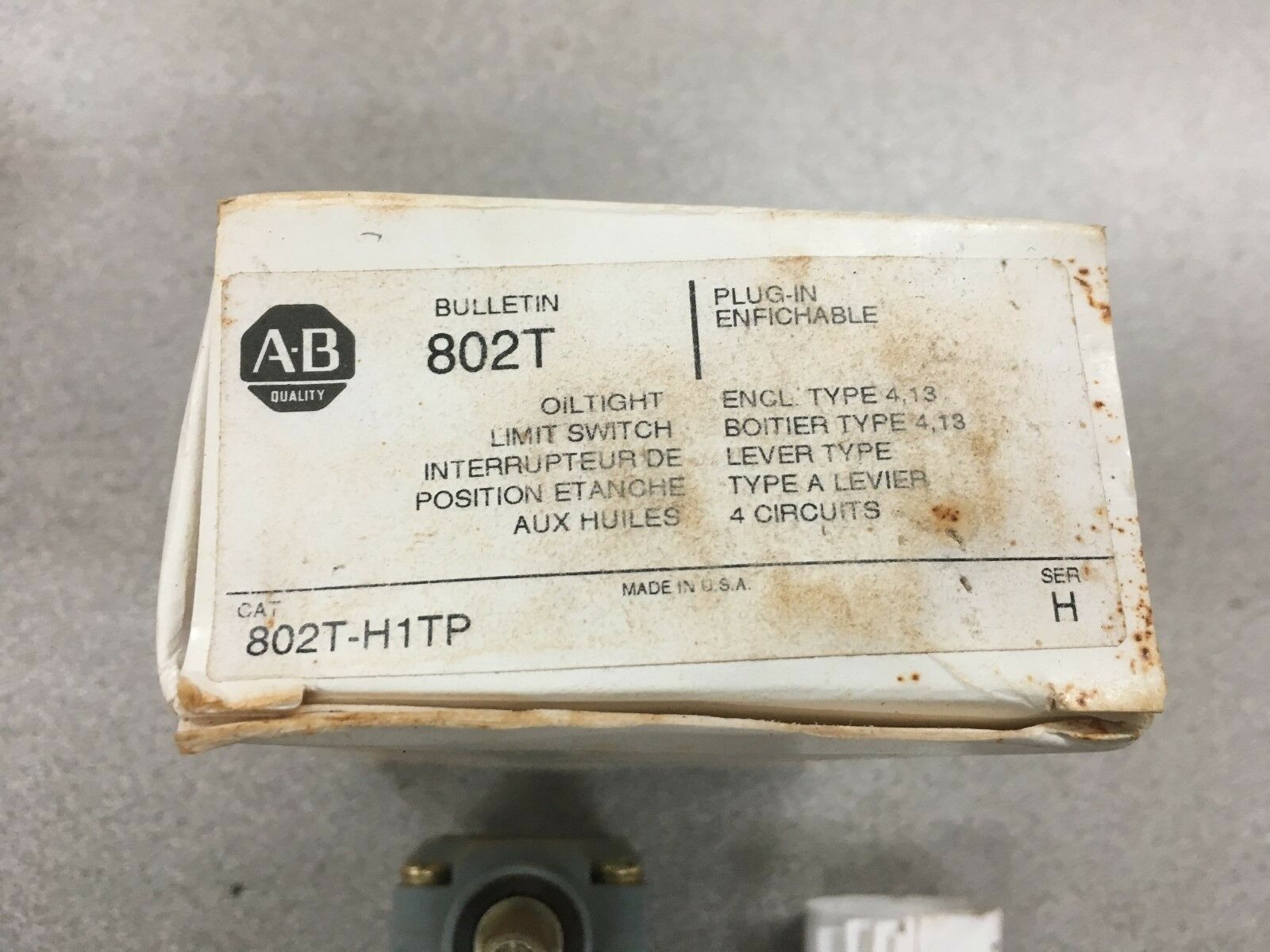 NEW IN BOX ALLEN-BRADLEY OILTIGHT LIMIT SWITCH 802T-H1TP SERIES H