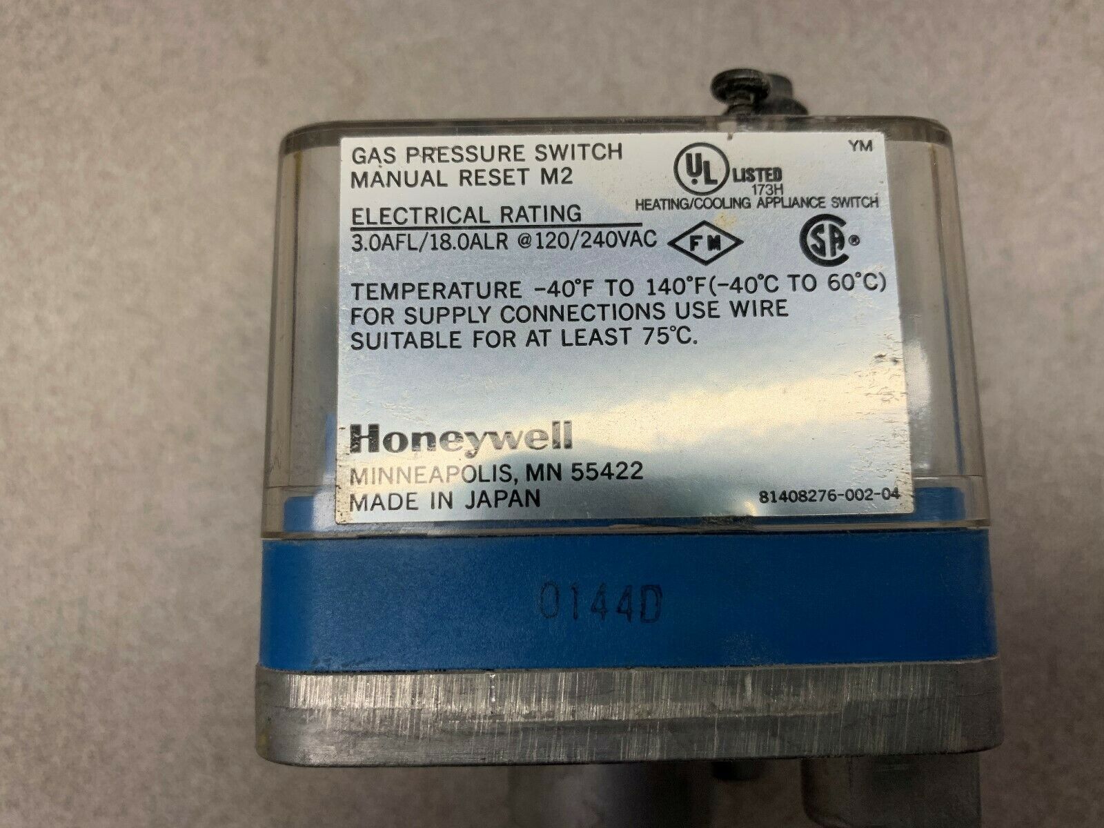 USED HONEYWELL SWITCH C6091B