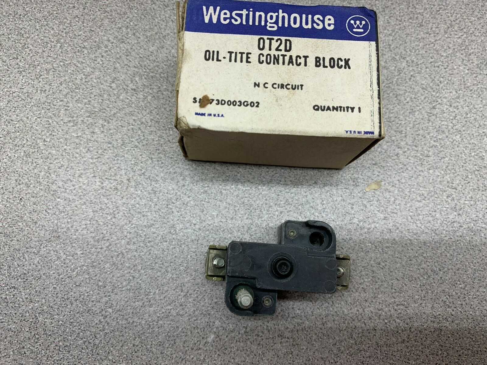 LOT OF 2 NEW IN BOX WESTINGHOUSE CONTACT BLOCK 0T2D