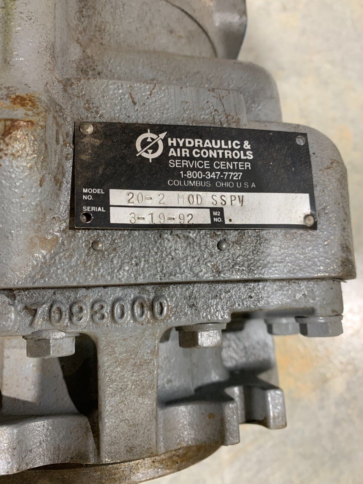 REBUILT HYDRAULIC & AIR CONTROLS PUMP 20-2 MOD SSPV