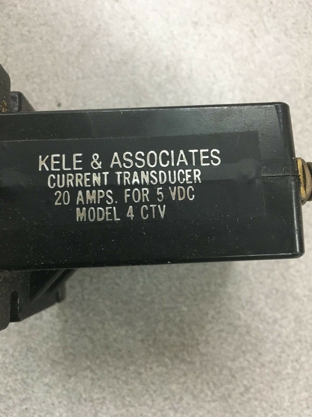 NEW NO BOX KELE & ASSOCIATES 20 AMP CURRENT TRANSDUCER 4CTV