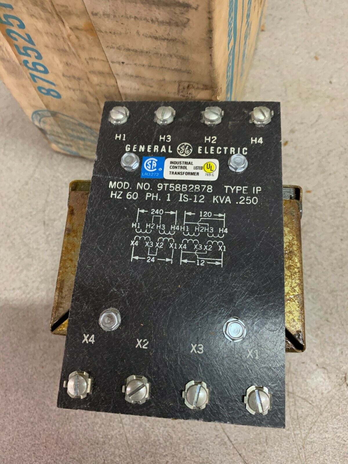 NEW IN BOX GENERAL ELECTRIC .250KVA TRANSFORMER 9T58B2878