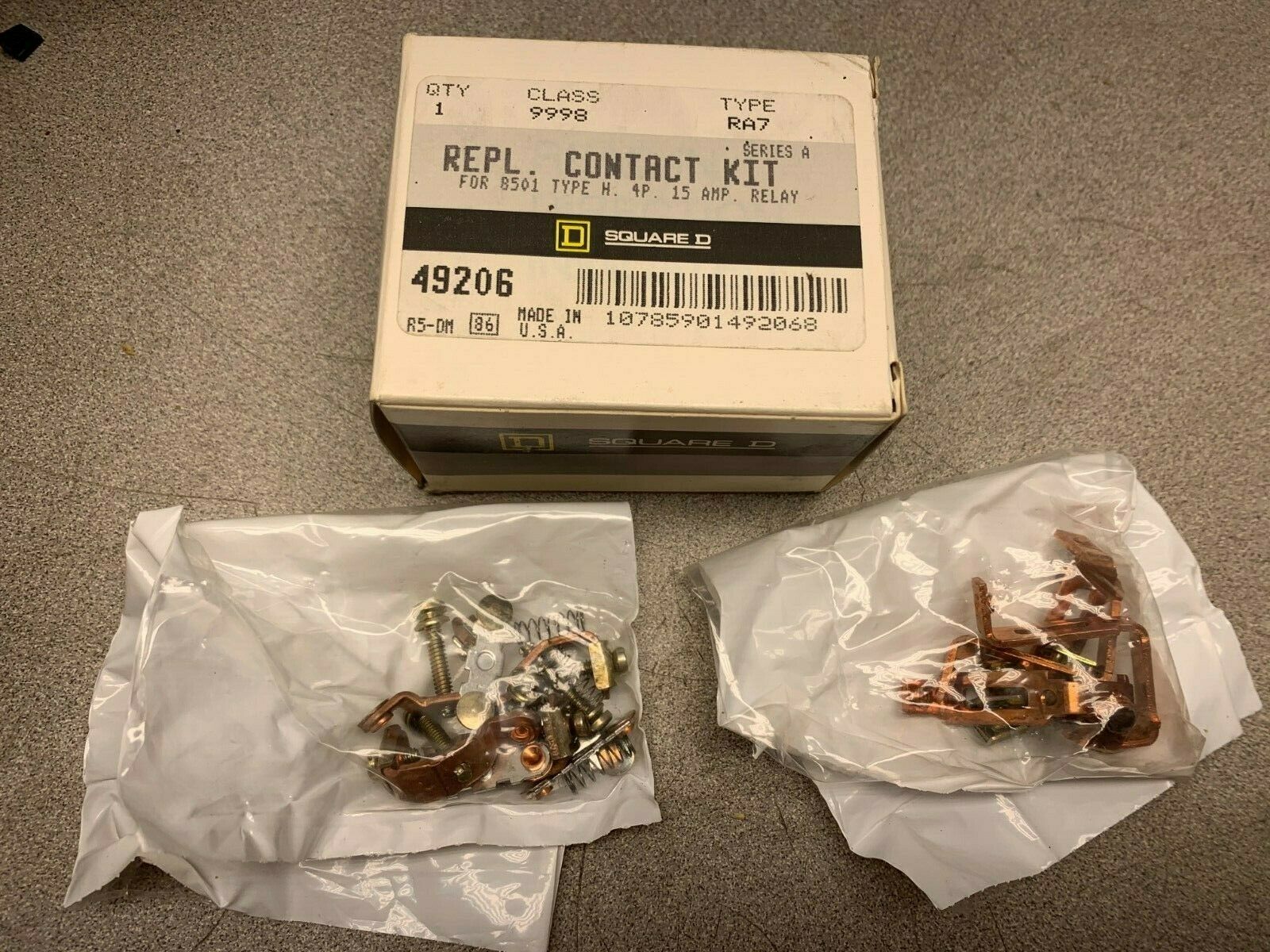 NEW IN BOX SQUARE D CONTACT KIT 9998 RA7 SERIES A