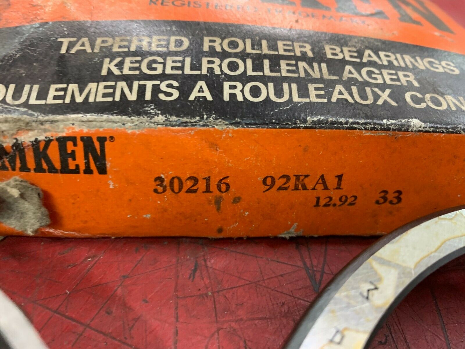 NEW IN BOX TIMKEN  BEARING WITH RACE 30216 WITH 92KA1