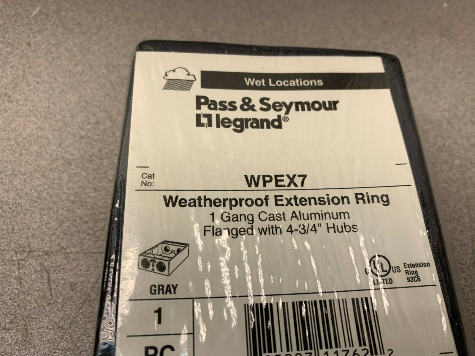 LOT OF 3 NEW NO BOX PASS & SEYMOUR EXTENSION RING WPEX7