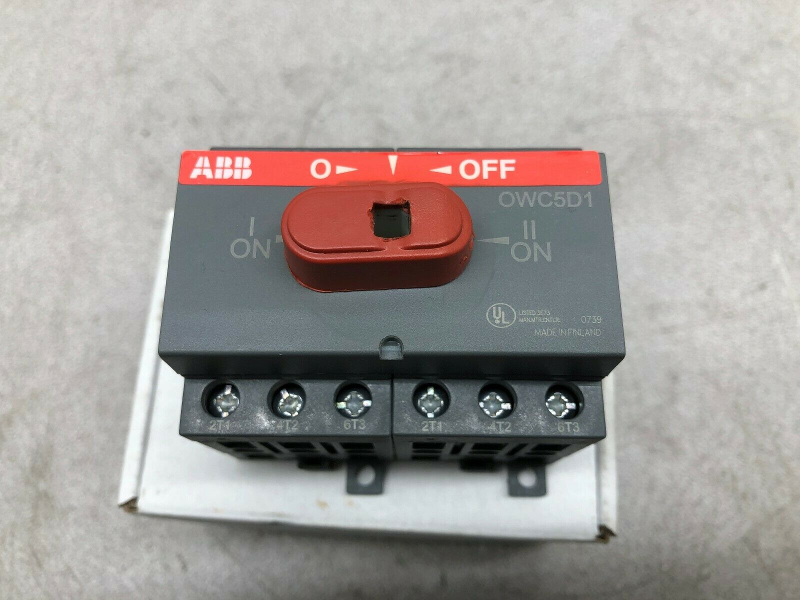 USED ABB 16 AMP 600 VAC 3 POLE TRANSFER SWITCH OWC5D1