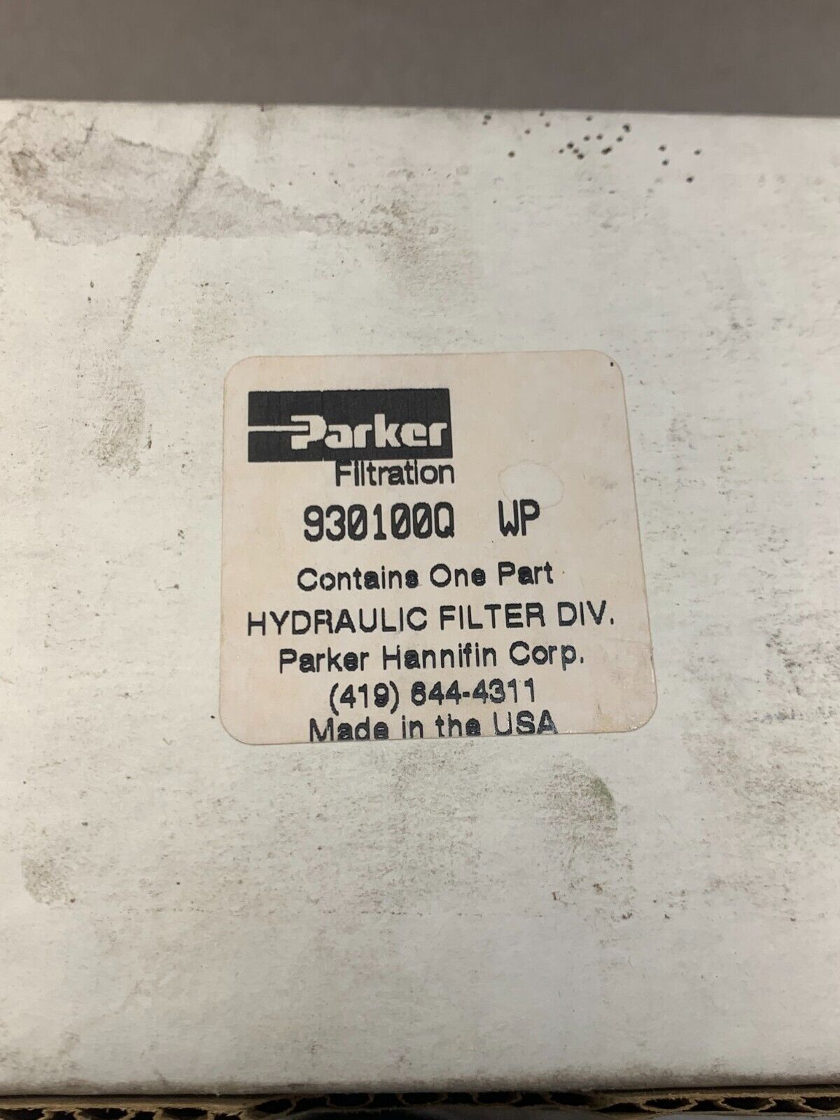 NEW IN BOX PARKER HYDRAULIC FILTER 930100Q WP