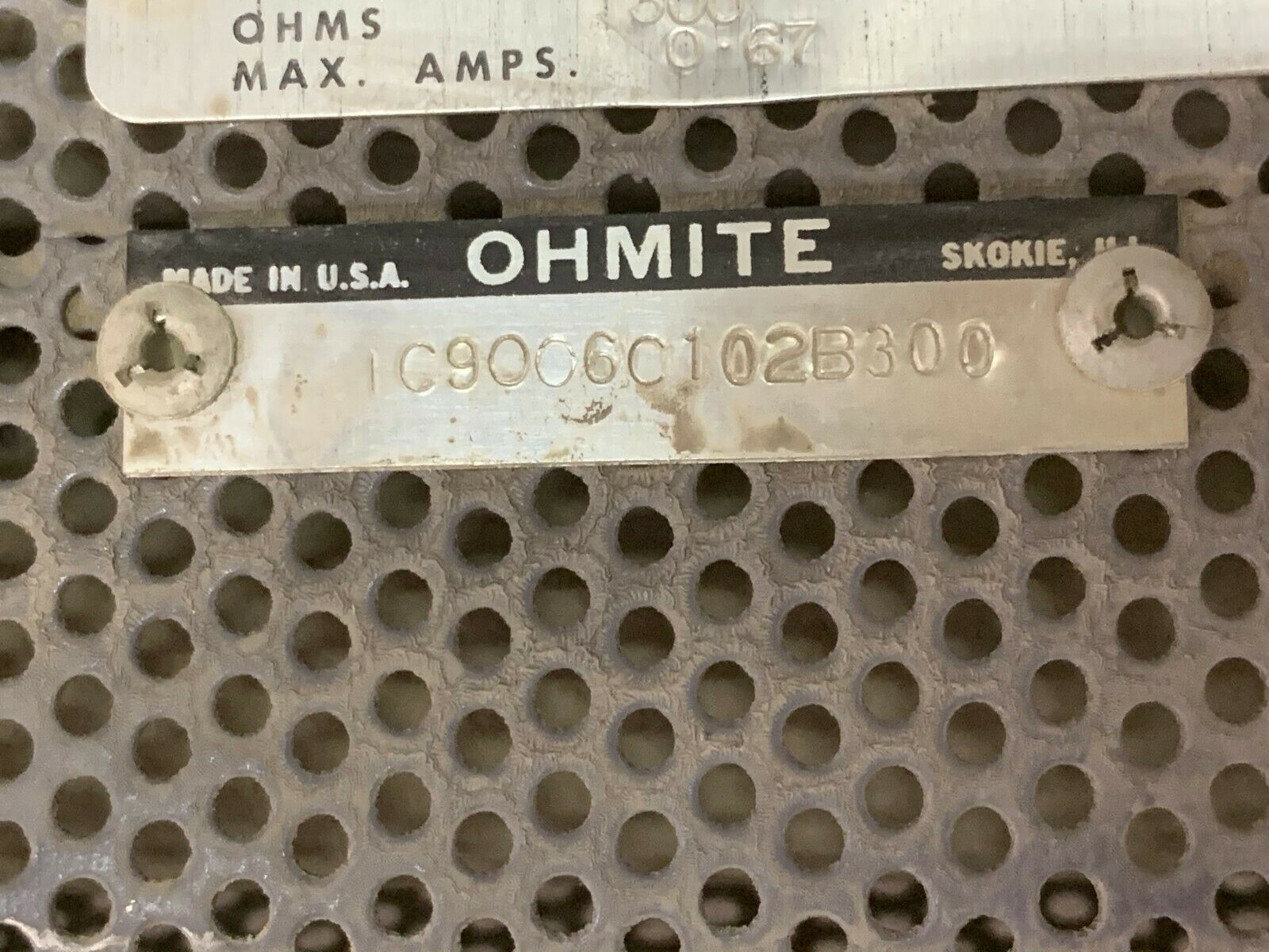 NEW NO BOX OHMITE 58140 RESISTOR IC9006C102B300