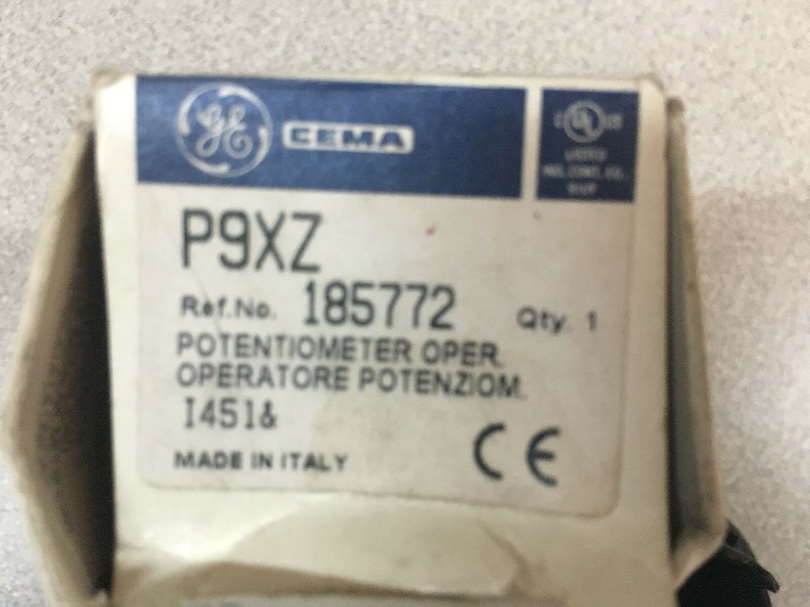 NEW IN BOX GENERAL ELECTRIC POTENTIOMETER P9XZ