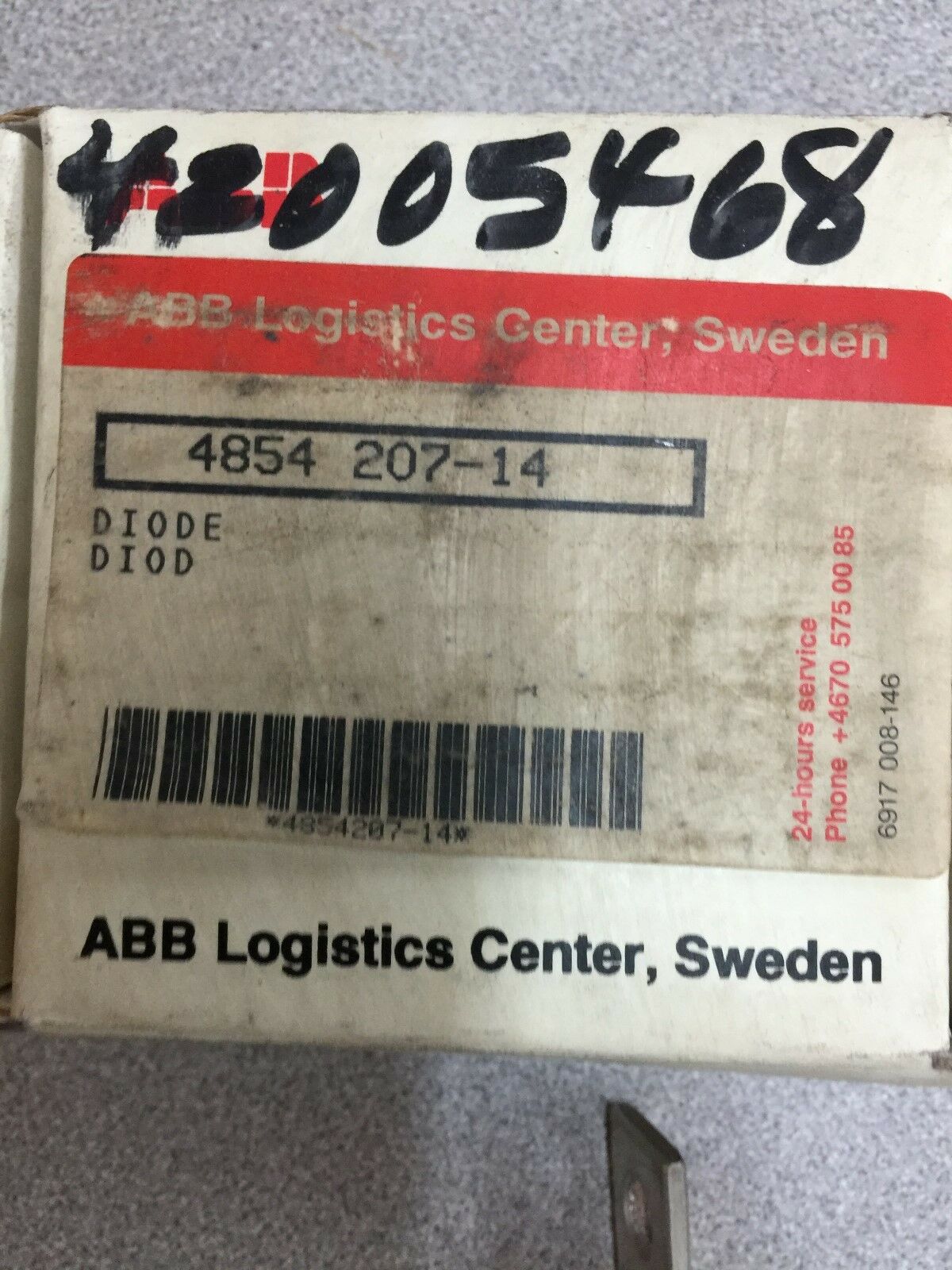 NEW IN BOX ABB DIODE 4854 207-14