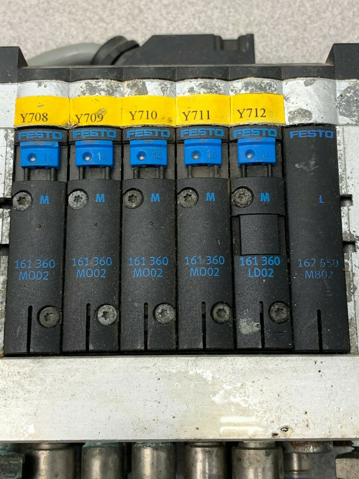 USED FESTO CPV14-GE-MP-6 MANIFOLD CPV14-VI-P6-I WITH 161 360 LD02