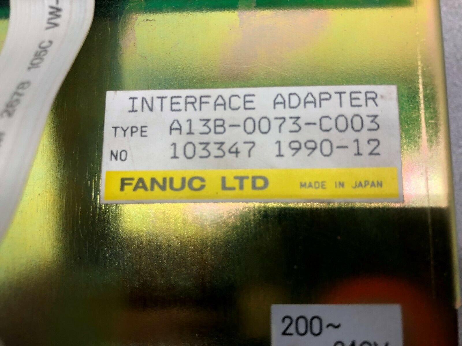 USED GE FANUC INTERFACE ADAPTER A13B-0073-C003