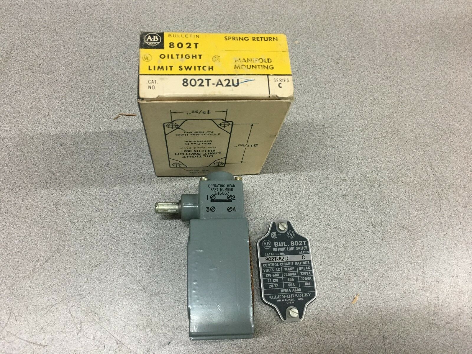 NEW IN BOX ALLEN BRADLEY LIMIT SWITCH 802T-A2U SERIES C