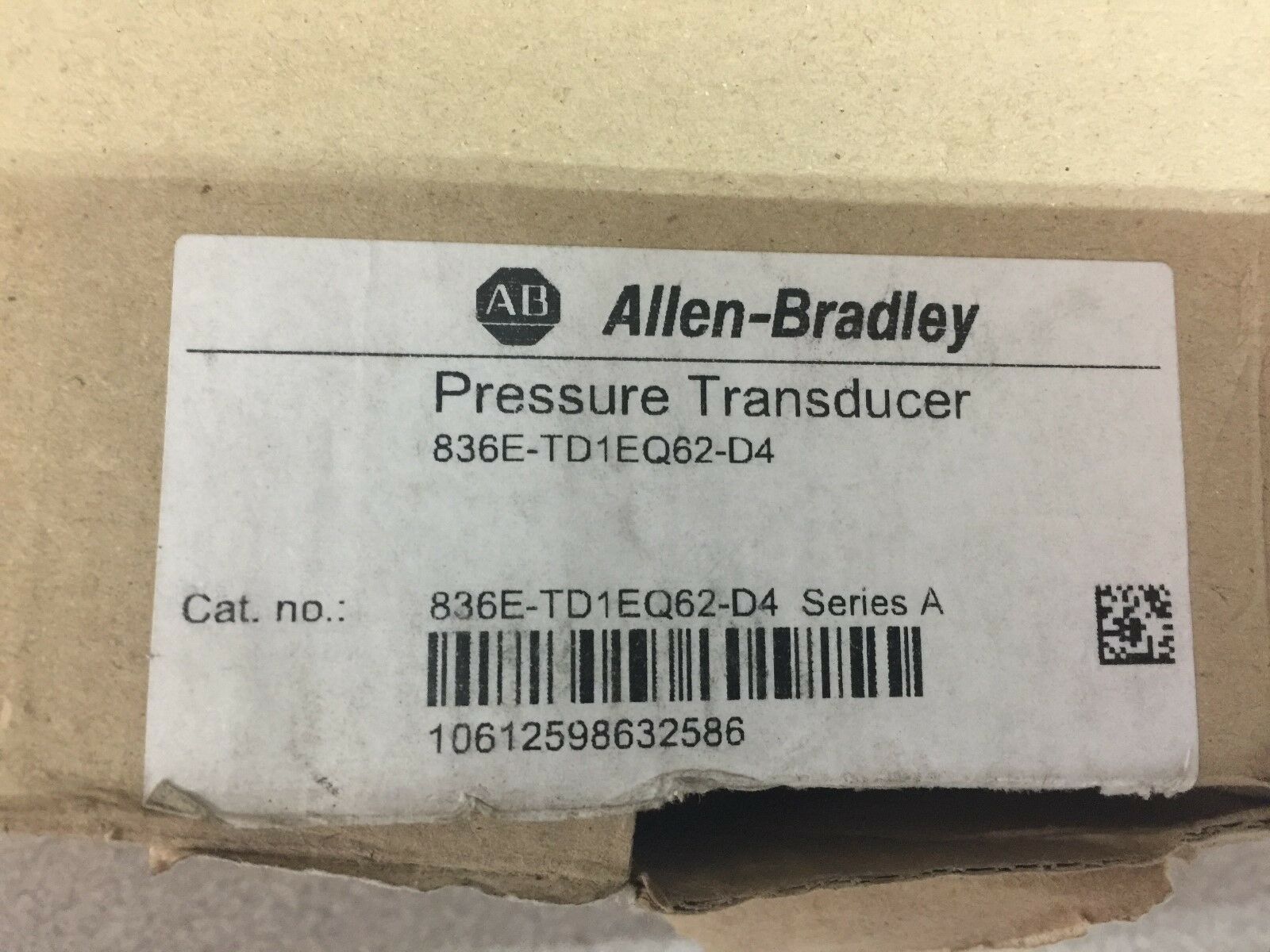 NEW IN BOX ALLEN BRADLEY PRESSURE TRANSDUCER 836E-TD1EQ62-D4