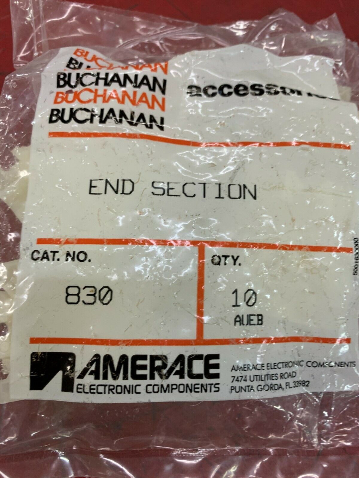 BAG OF 10 NEW IN BAG BUCHANAN END SECTION 830