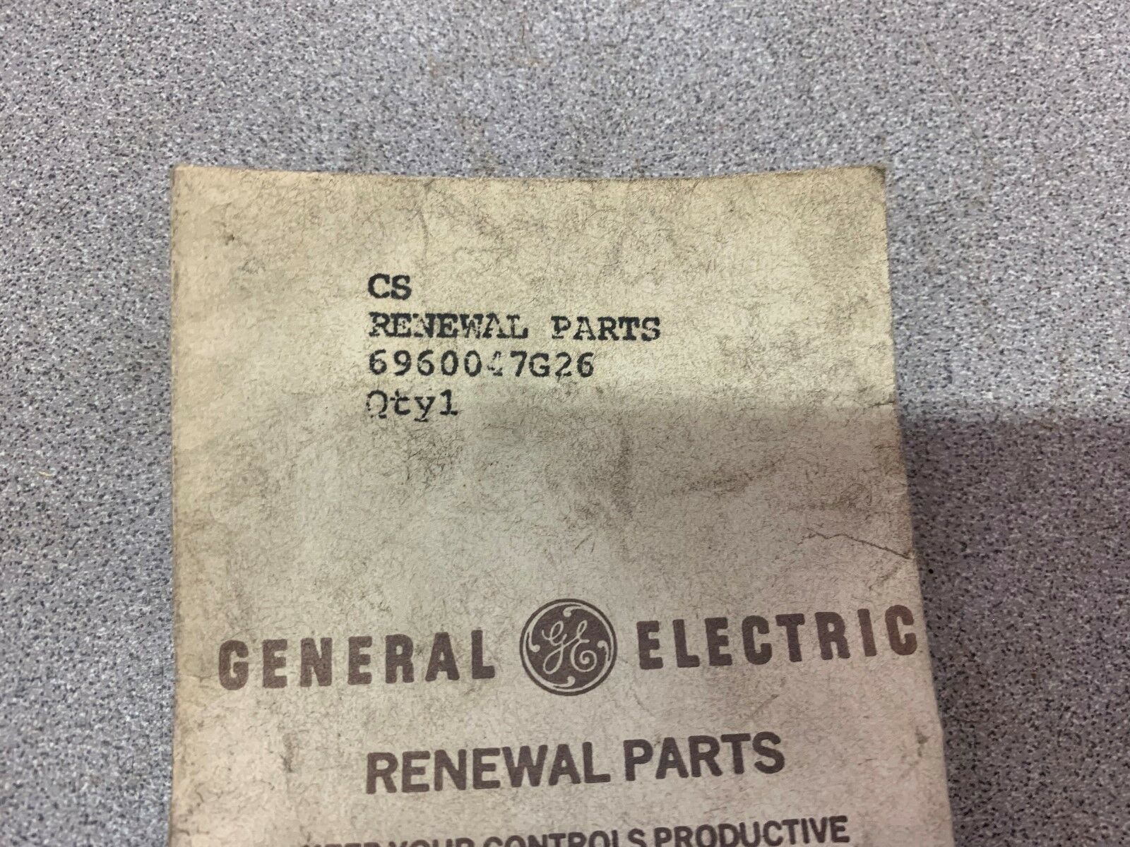 NEW IN BAG GE RENEWAL PARTS 69600-47G26