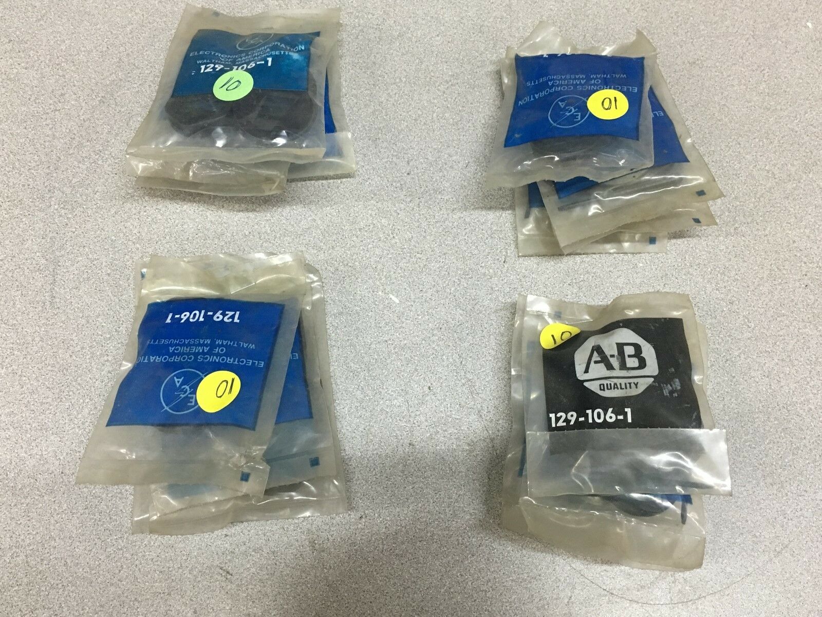 NEW IN BAG LOT OF 4 ELECTRONICS CORPORATION OF AMERICA 129-106-1