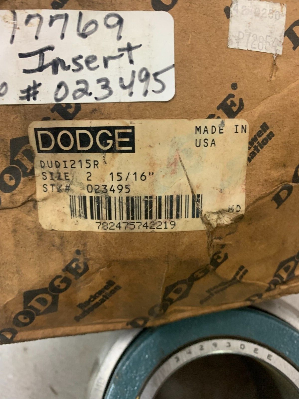 NEW IN BOX DODGE DU-DI-215R INSERT BEARING 2-15/16" BORE DUDI215R 023495