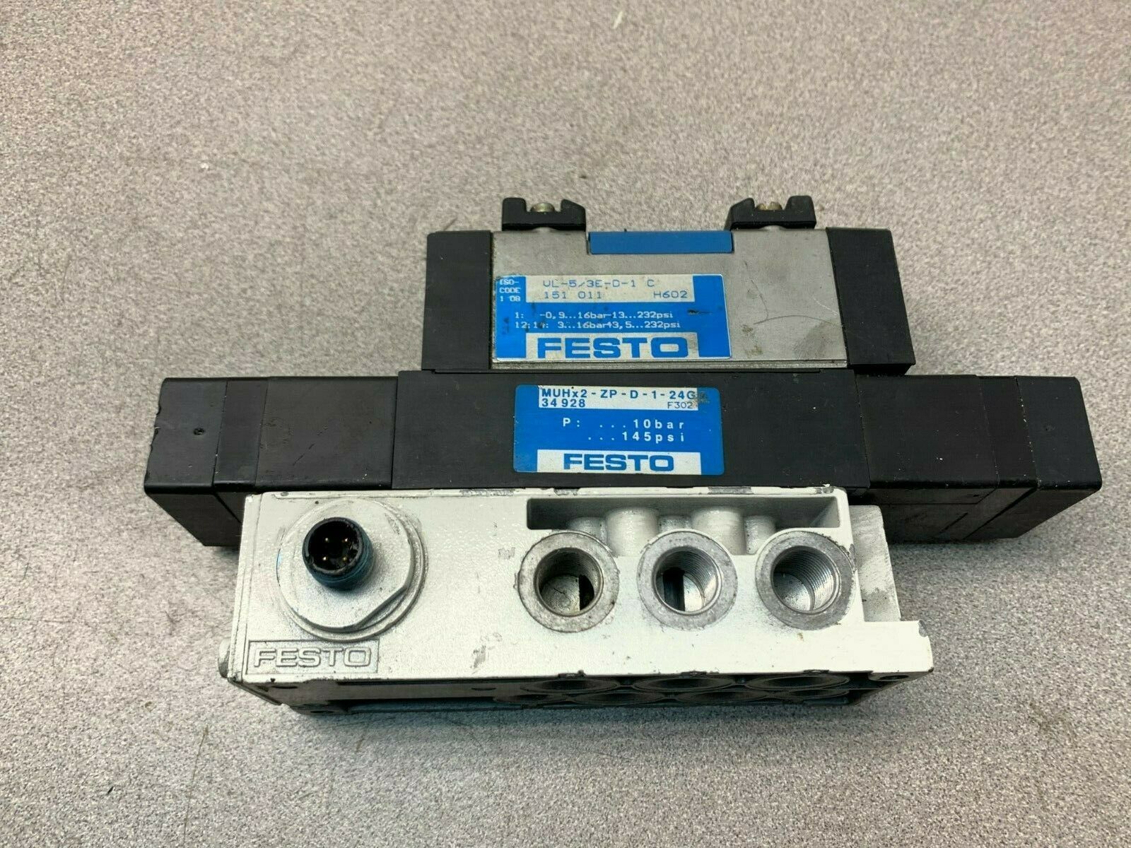 USED FESTO VL-5/3E-D-1C VALVE MUHX2-ZP-D-1-24G