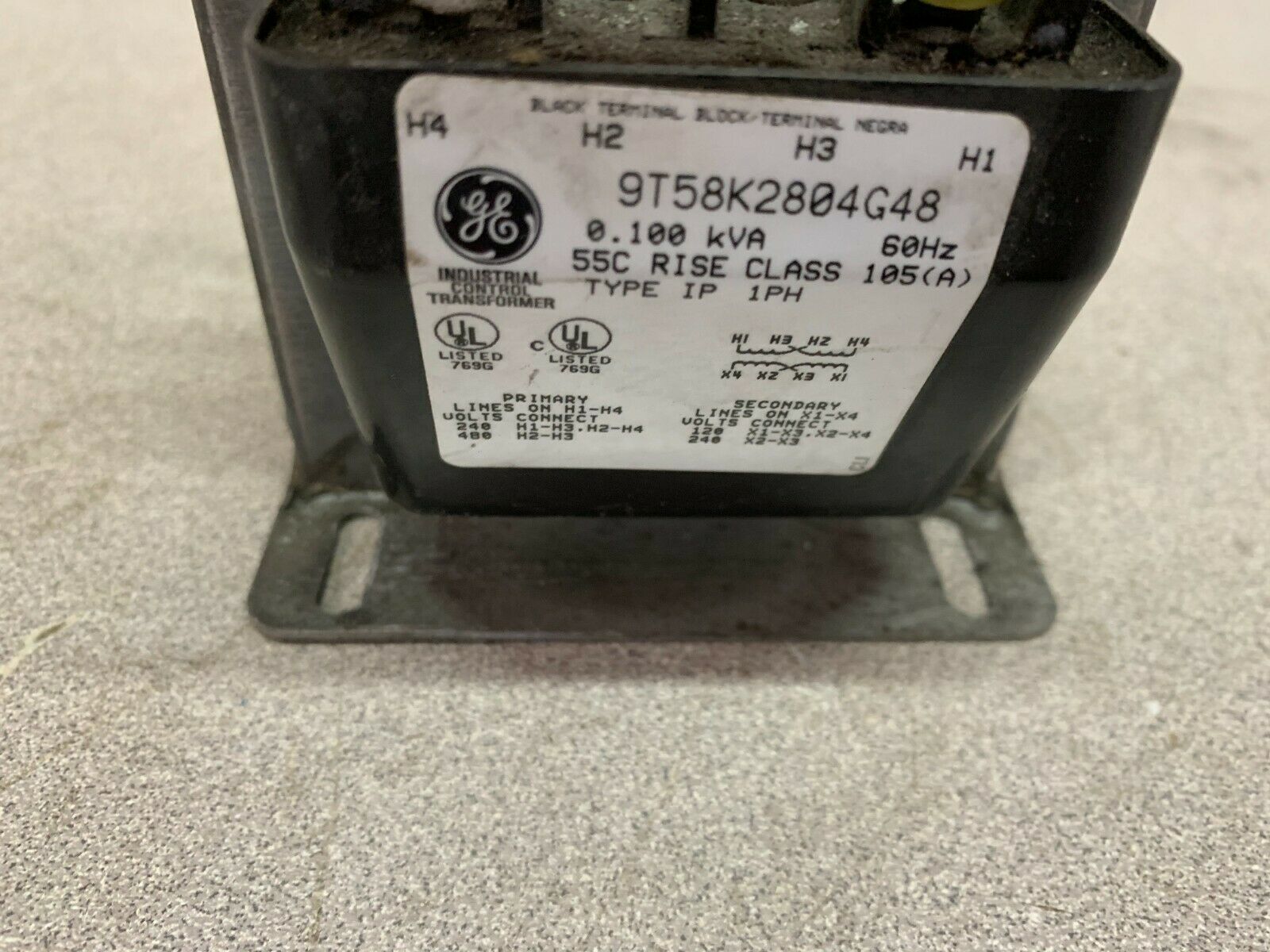 USED GENERAL ELECTRIC CORE AND COIL TRANSFORMER 9T58K2804G48