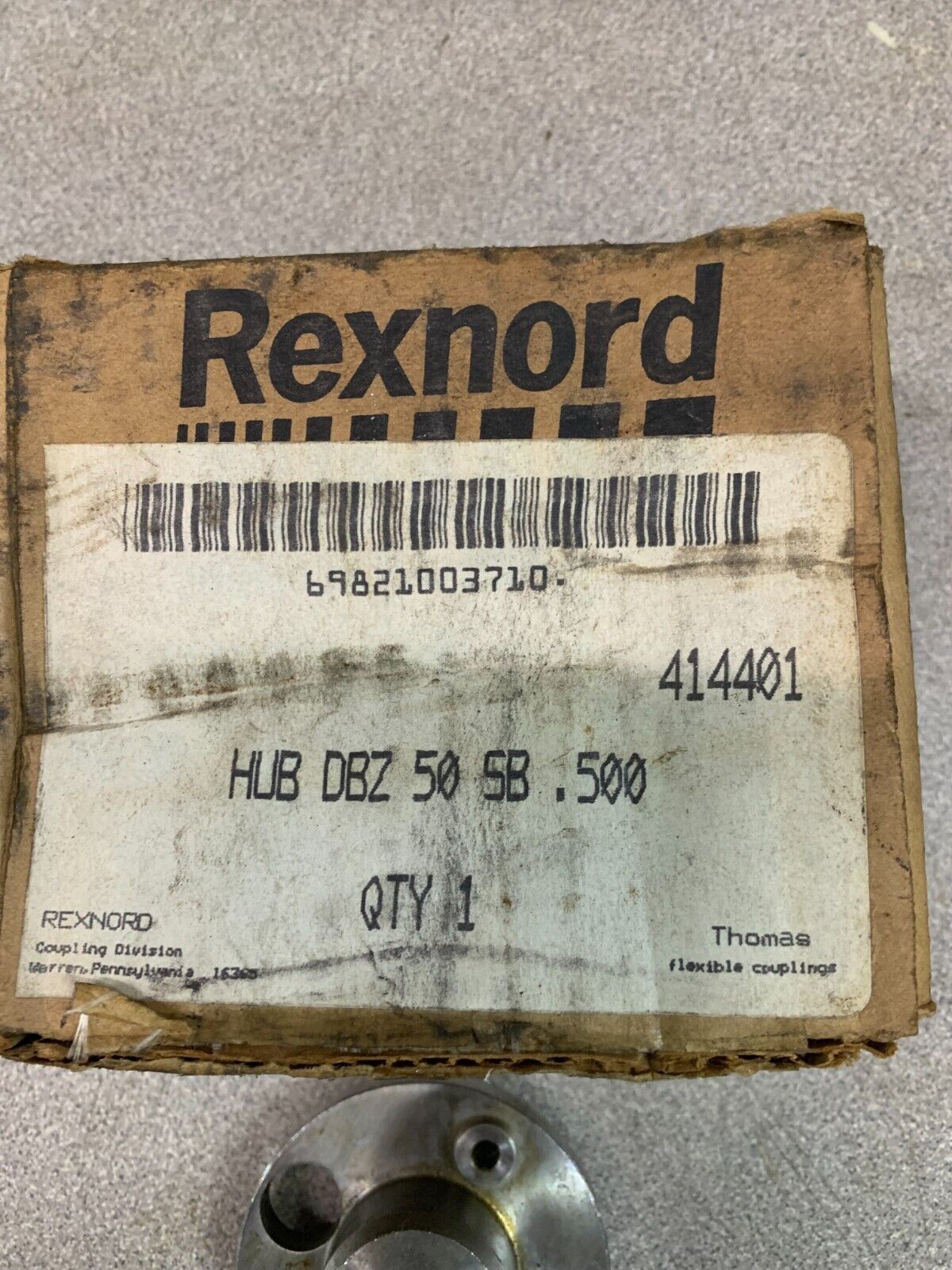 NEW IN BOX REXNORD 414401 HUB DBZ 50 SB .500