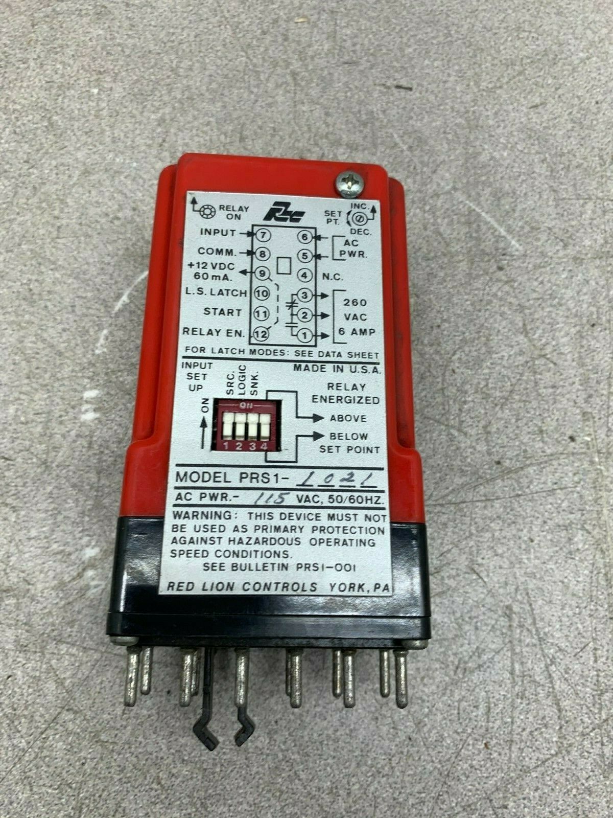 USED REDLION RELAY PRS1-1021