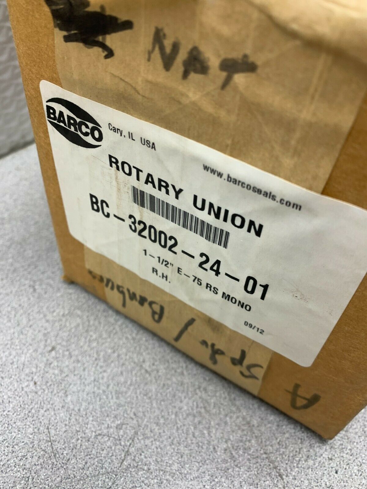 NEW IN BOX BARCO 1-1/2" E-75 RS MONO ROTARY UNION BC-32002-24-01