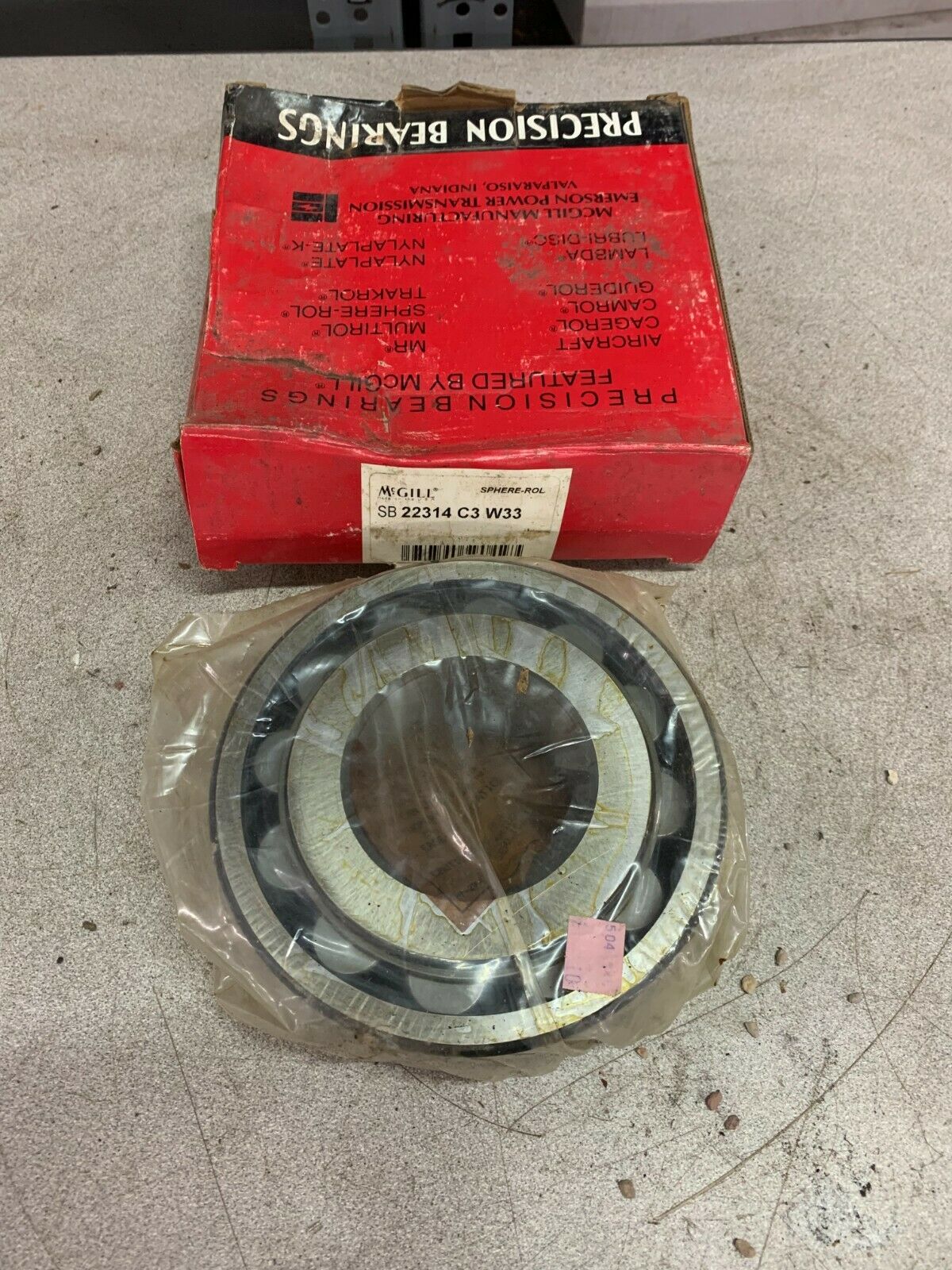 NEW IN BOX MCGILL SB 22314 C3 W33 SPHERICAL ROLLER BEARING SB22314C3W33