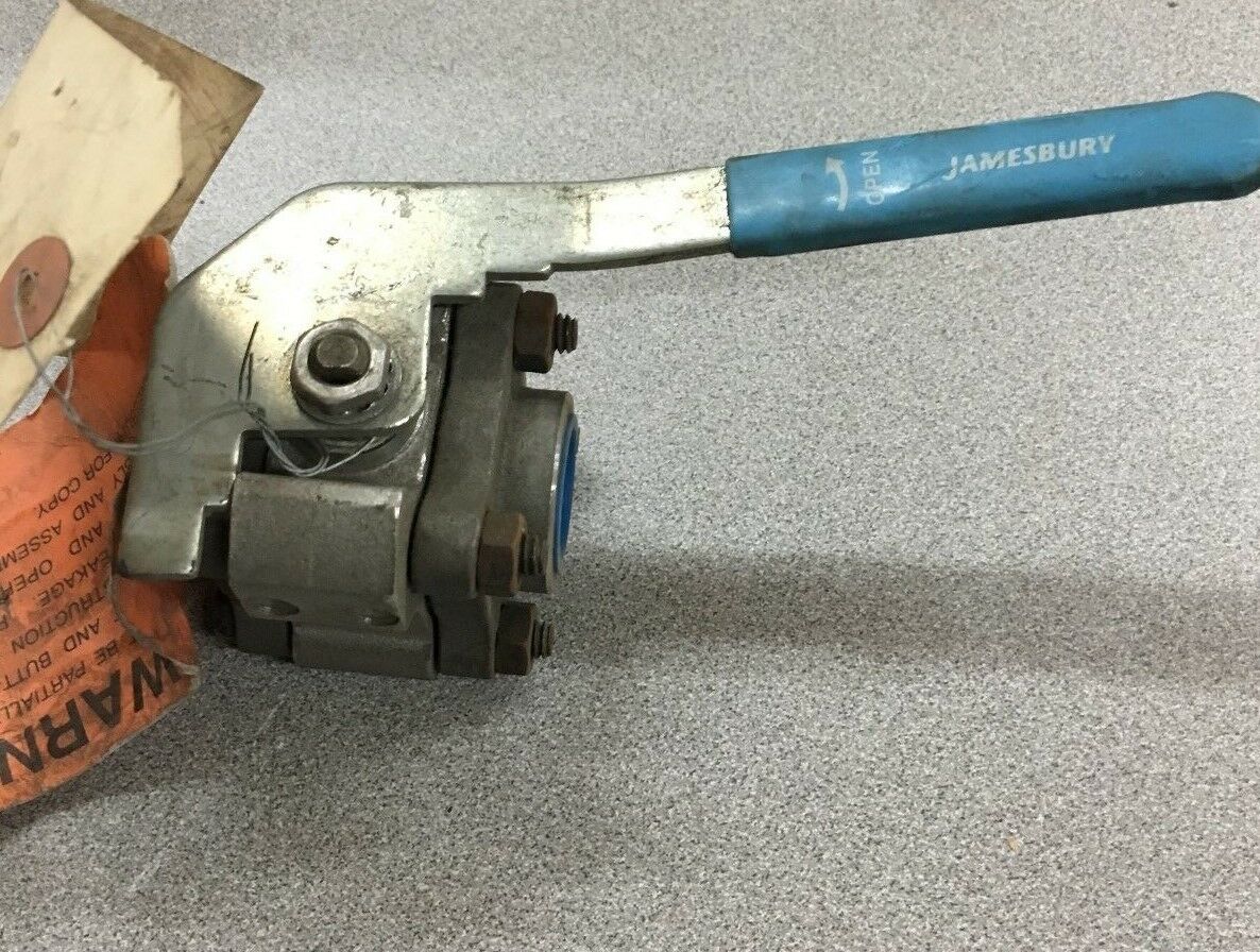 NEW JAMESBURY BALL VALVE 1/2 4C 36HB RT1 BALL STEM 316SS/17-4