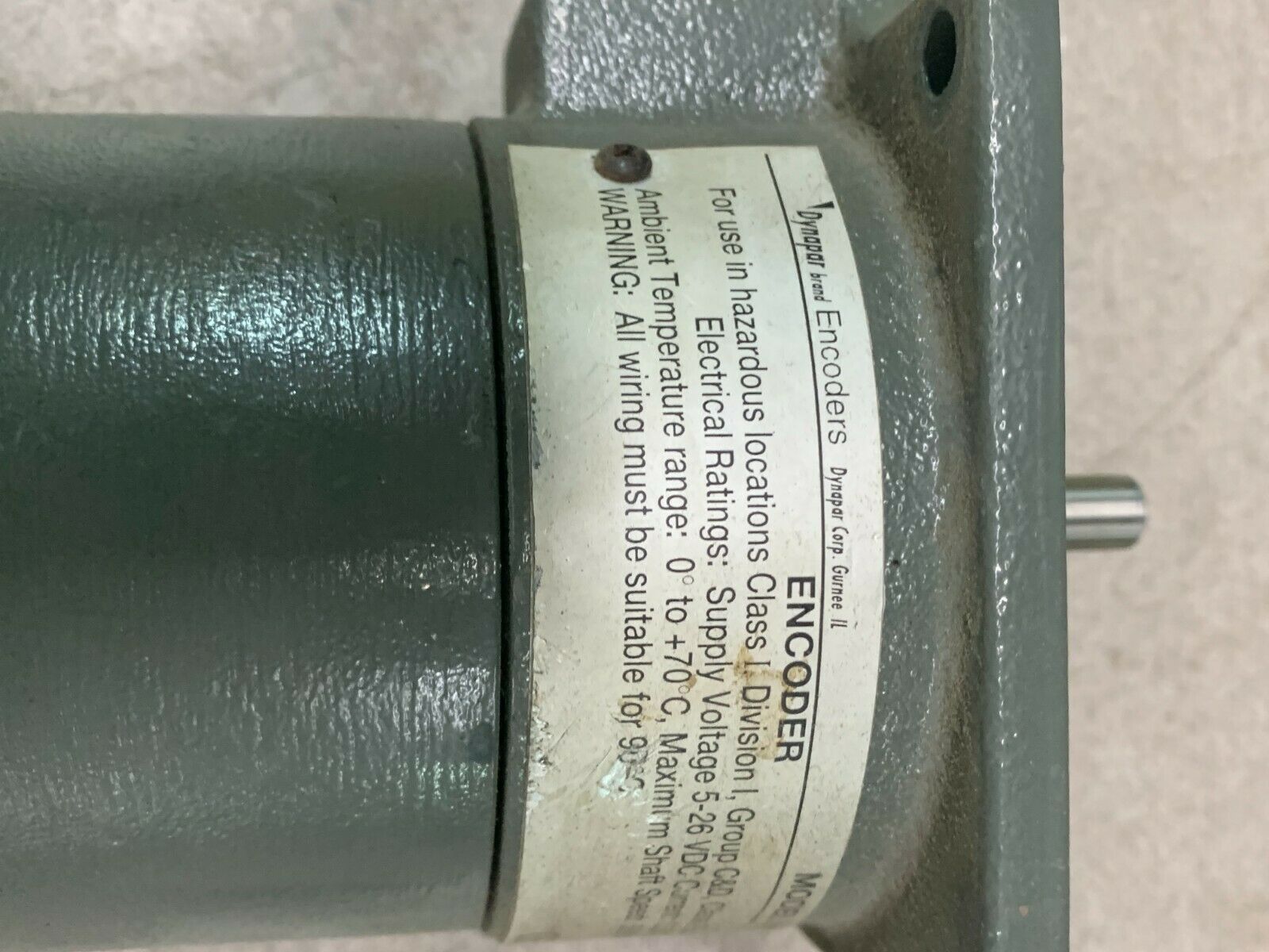 USED DYNAPAR ENCODER X25102405404