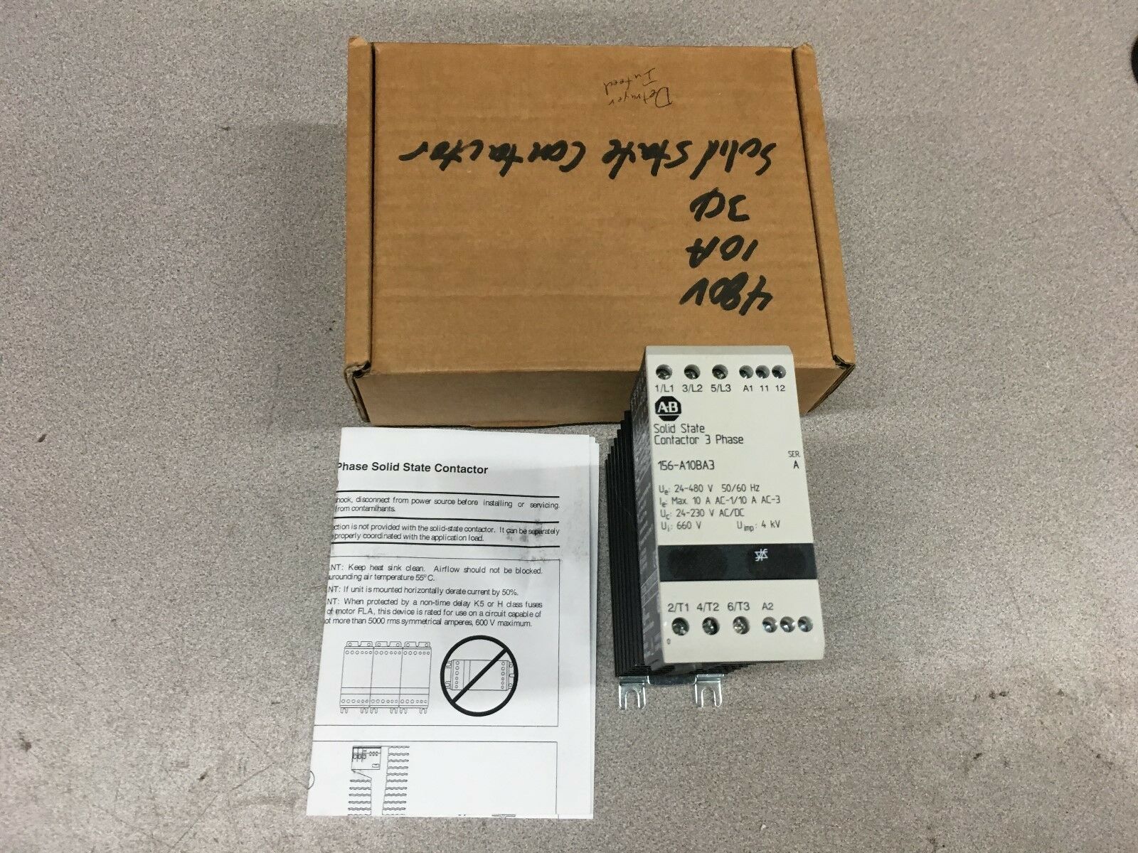 NEW IN BOX ALLEN-BRADLEY SOLID STATE CONTACTOR 156-A10BA3 SERIES A