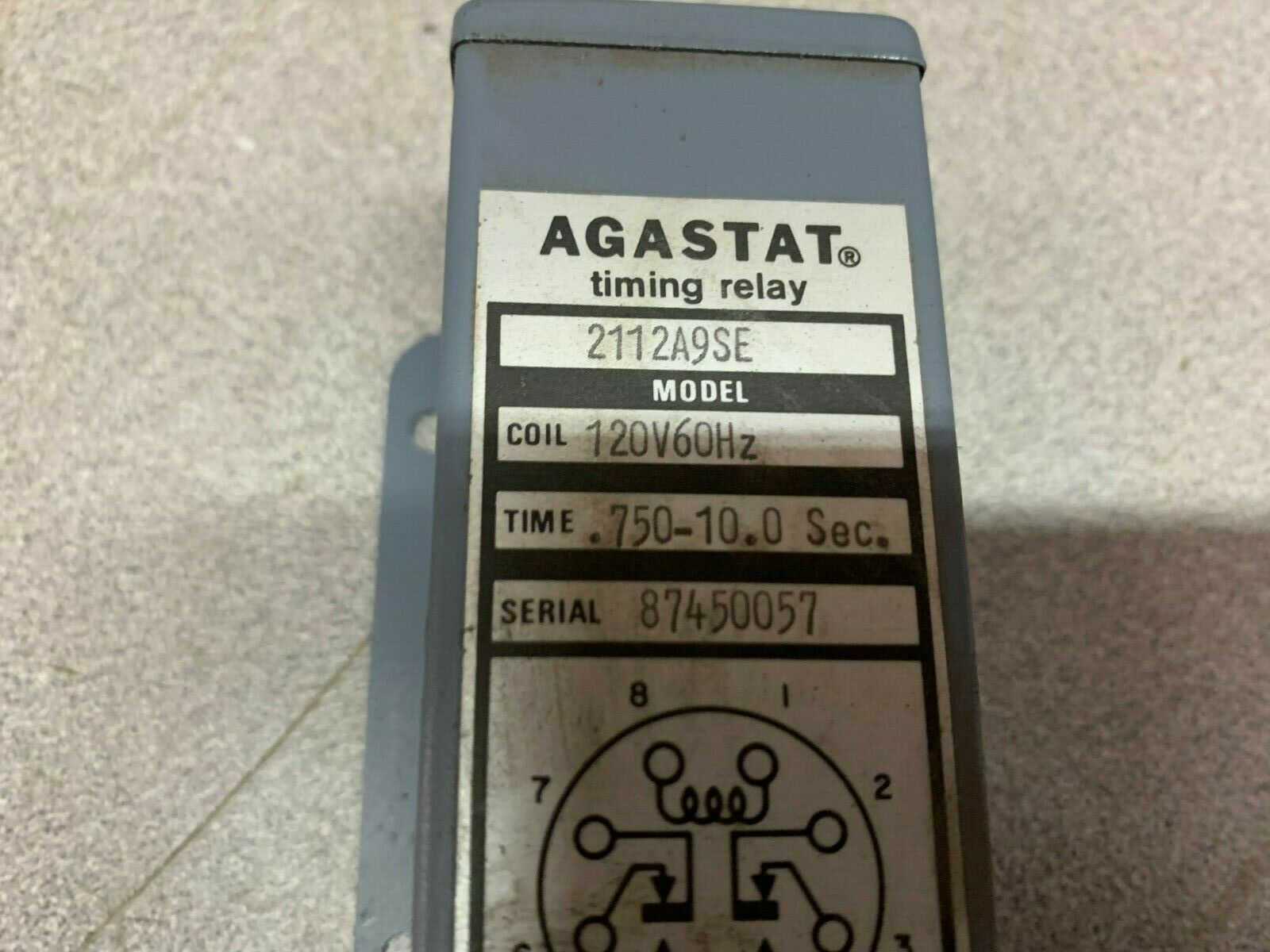 NEW NO BOX AGASTAT TIMING RELAY 2112A9SE