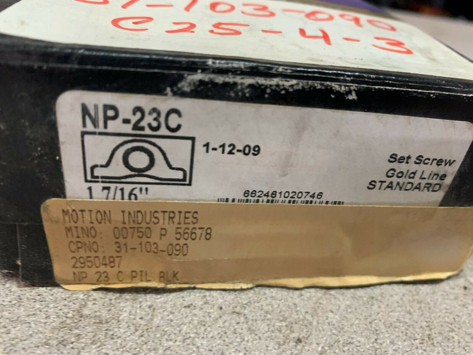 NEW IN BOX SEALMASTER PILLOW BLOCK BEARING NP-23C