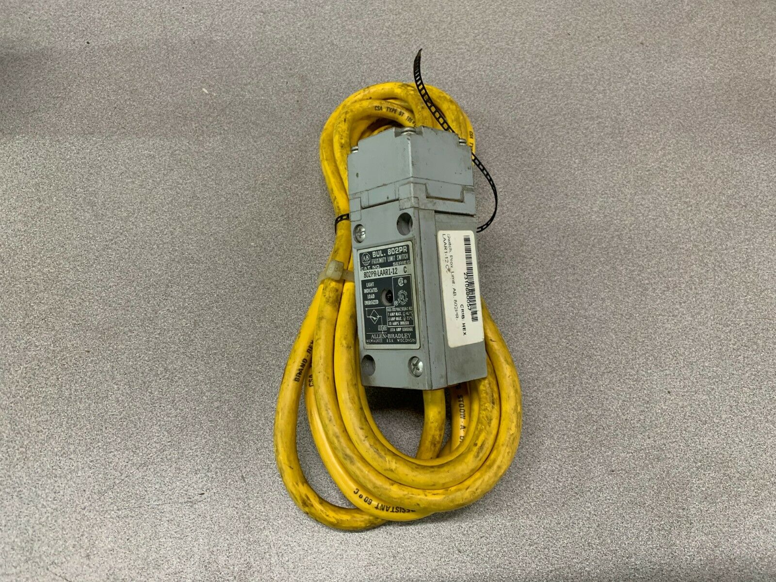 USED ALLEN-BRADLEY PROXIMITY LIMIT SWITCH 802PR-LAAR1-12 SERIES C