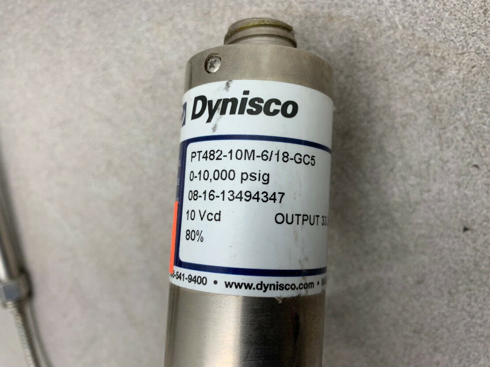 NEW NO BOX DYNISCO PRESSURE SENSOR PT482-10M-6/18-GC5