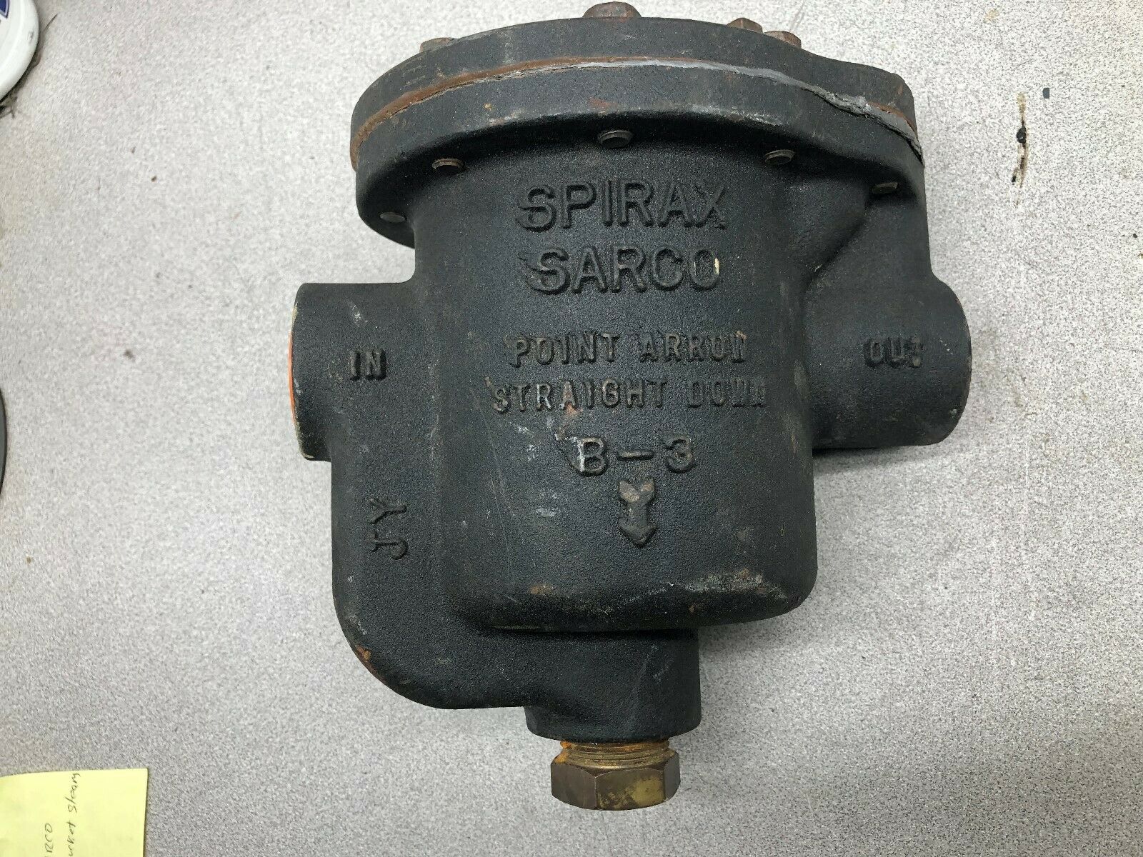 USED SPIRAX SARCO 1"NPT125 PSIG 450 DEG F INVERTED BUCKET STEAM TRAP B3S-125