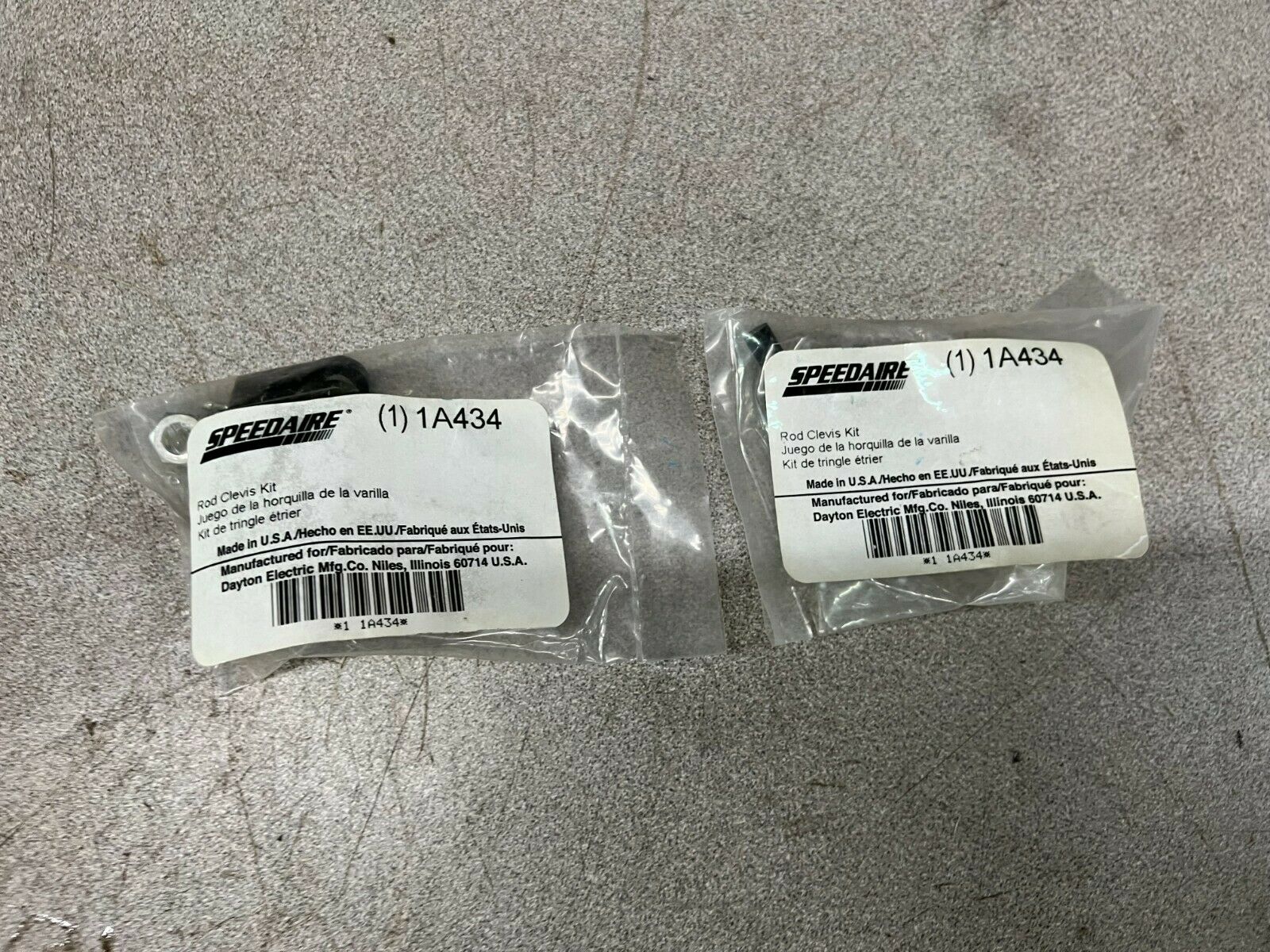 LOT OF 2 NEW IN BAG SPEEDAIRE CLEVIS ROD 1A434