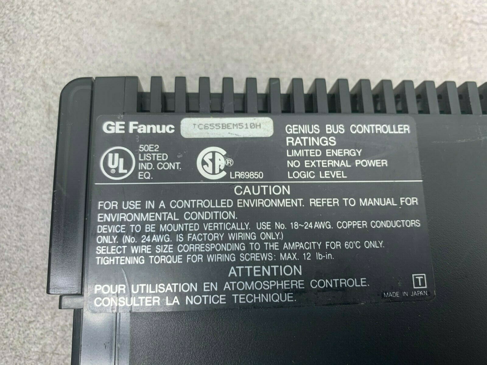 USED GE FANUC BUS CONTROLLER IC655BEM510H