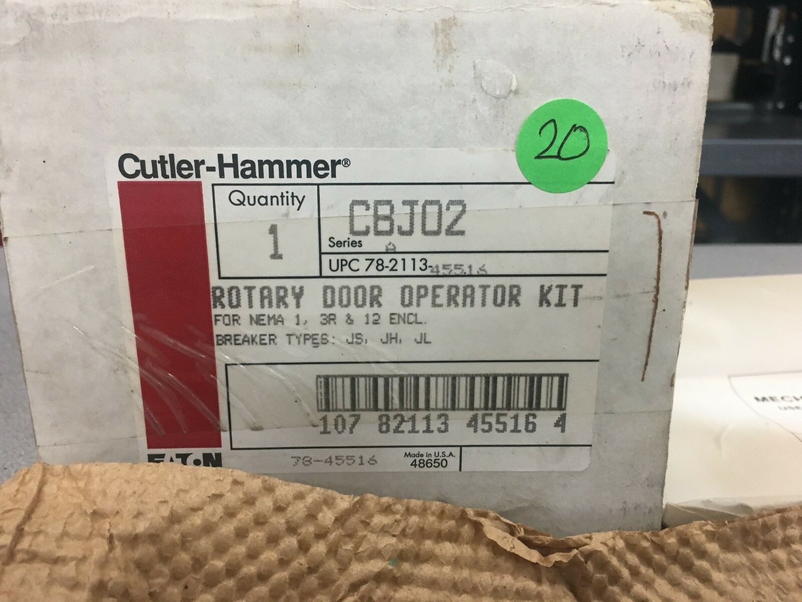 NEW IN BOX CUTLER-HAMMER ROTARY DOOR KIT CBJ02