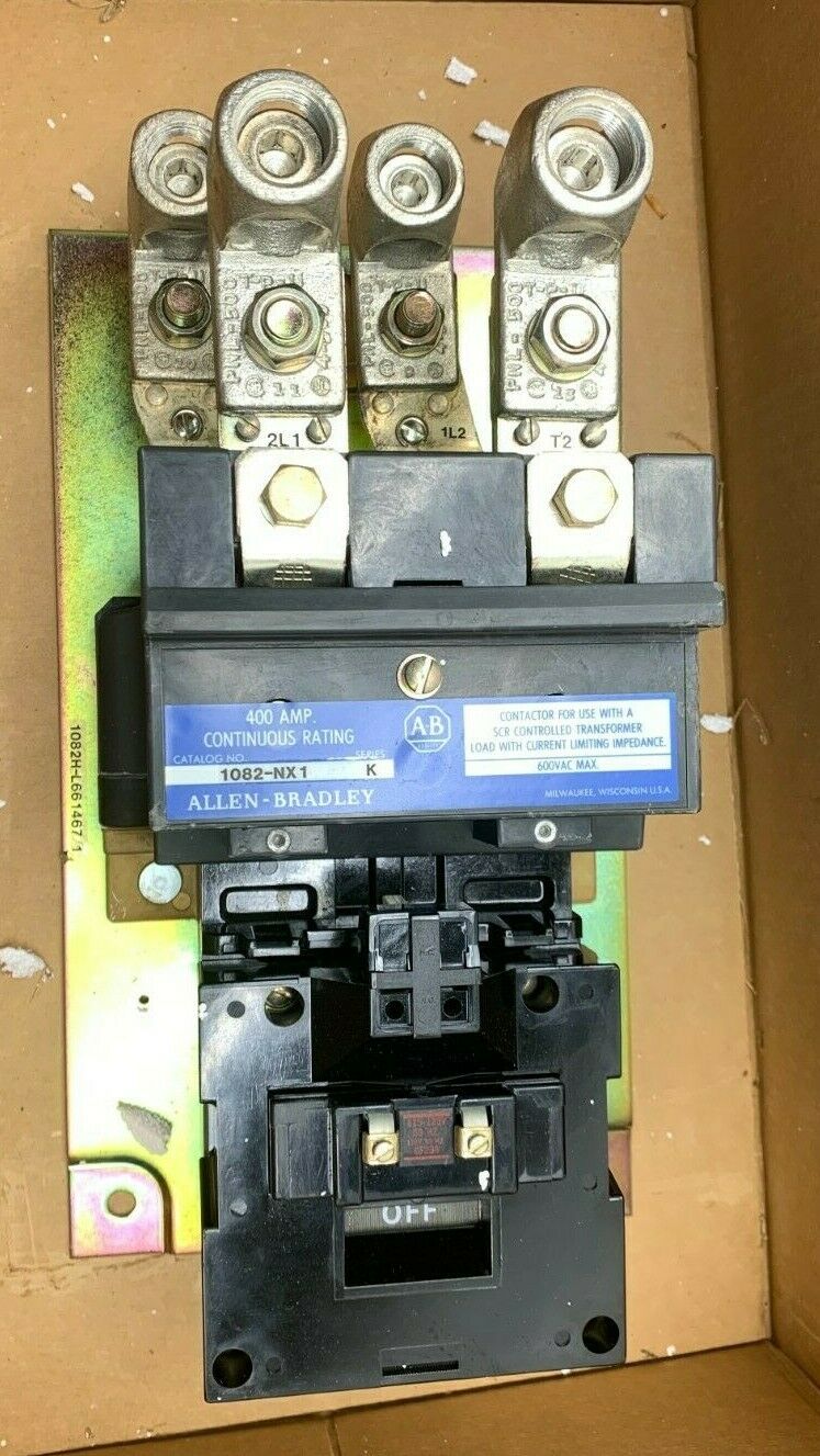 NEW IN BOX ALLEN-BRADLEY 400AMP 2 POLE CONTINUOUS RATING CONTACTOR 1082-NX1