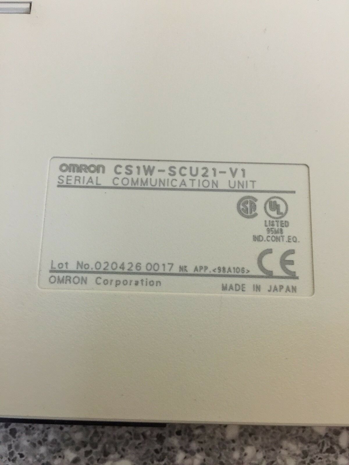 USED OMRON SERIAL COMMUNICATIONS UNIT CS1W-SCU21-V1