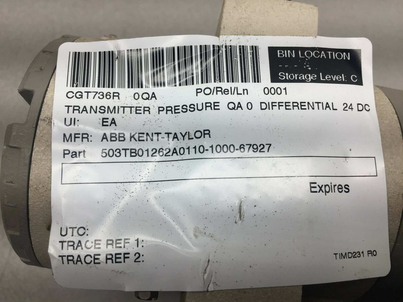 NEW NO BOX ABB KENT TAYLOR 1000 PSIG 0.8-5 IN H2O PRESSURE TRANSMITTER 42S1627J0