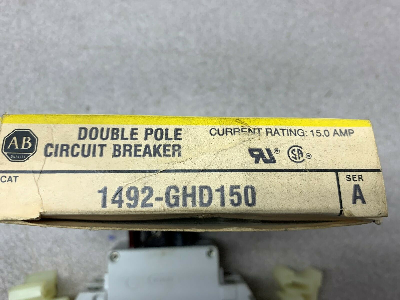 NEW IN BOX ALLEN BRADLEY DOUBLE POLE CIRCUIT BREAKER 1492-GHD150 SERIES