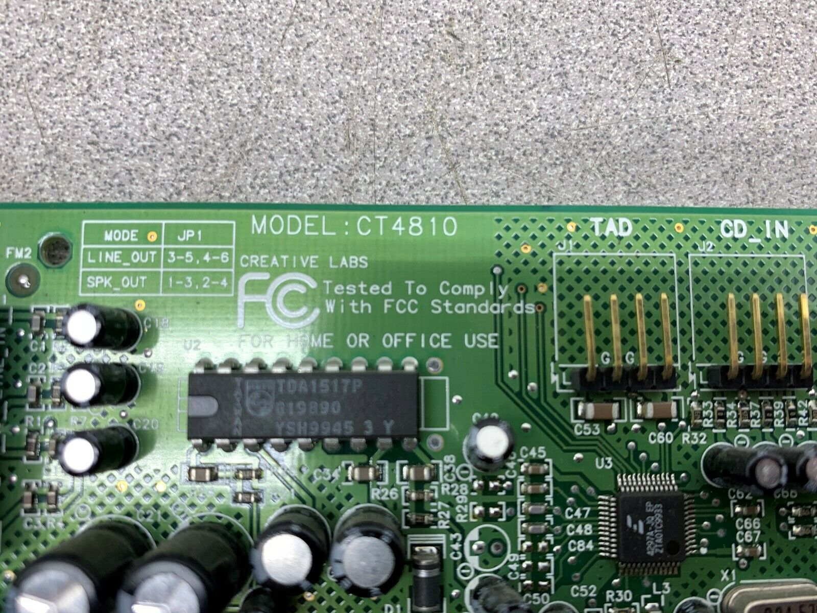 USED CREATIVE SOUND CARD CT4810