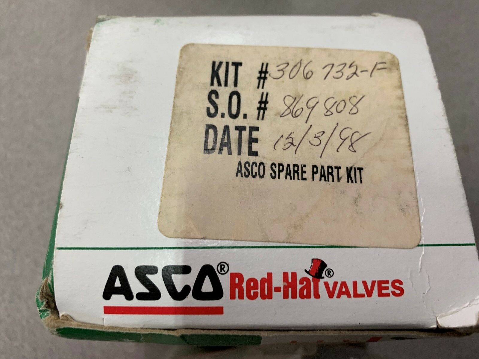 NEW IN BOX ASCO VALVE KIT 306732-F